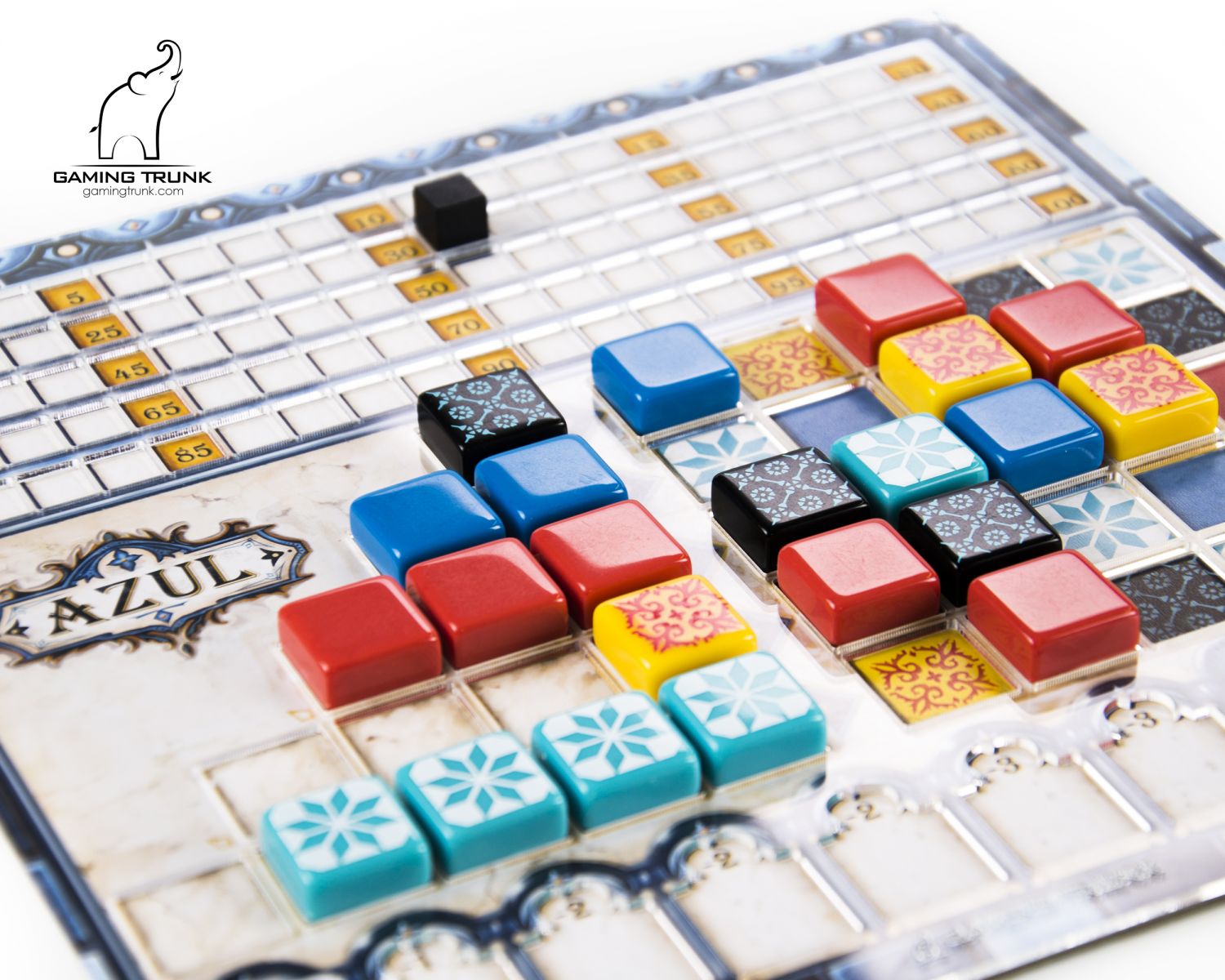 Gaming Trunk - Acrylic overlays for the Azul player board