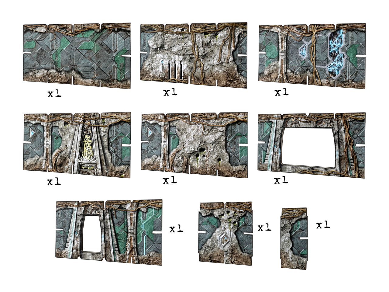 Battle Systems Scifi Terrain Ruined Catacombs Set (Import)