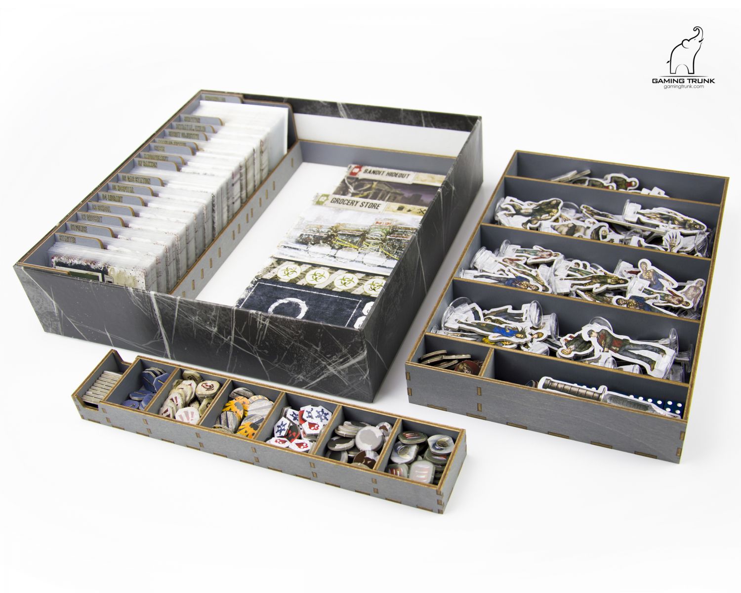 Gaming Trunk - Winter Night Organizer for Dead of Winter The Long Night (Gray)