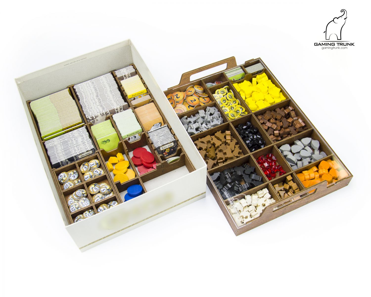 Gaming Trunk - Cave Organizer for Caverna (Walnut)