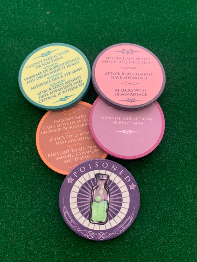 D&D Condition Chips by Dungeon Bones