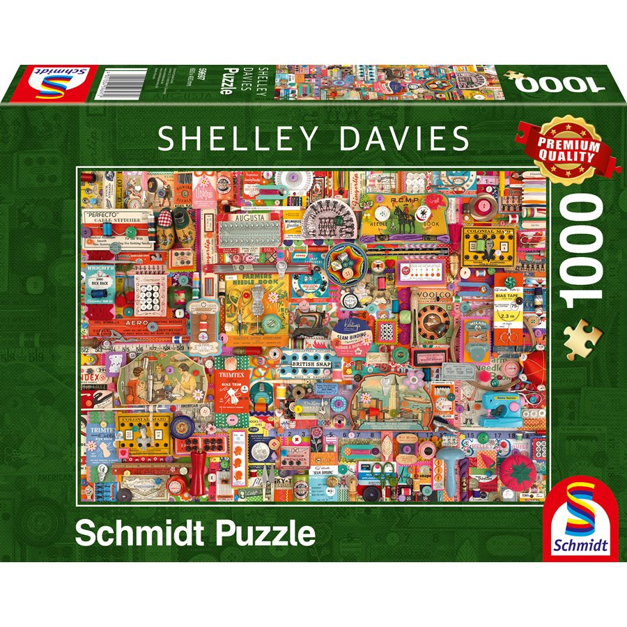Puzzle - Schmidt Spiele - Shelley Davies: Vintage Haberdashery (1000 Pieces)