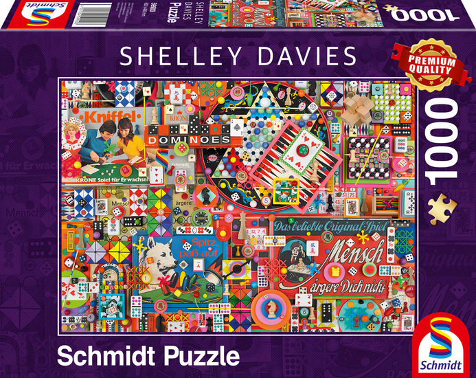 Puzzle - Schmidt Spiele - Shelley Davies: Vintage board games (1000 pieces)