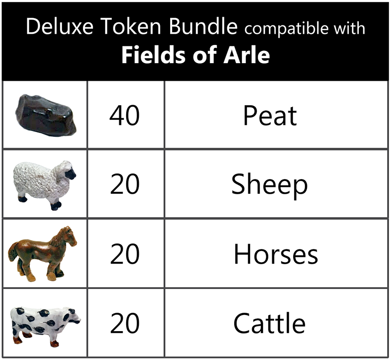 Top Shelf Gamer - Deluxe Token Bundle compatible with Fields of Arle (set of 100)