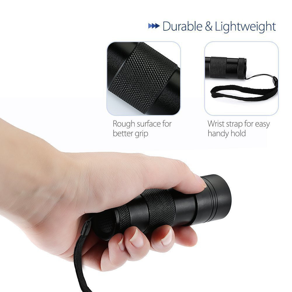 Space Roller Dice - 9 LED Ultra Violet Blacklight Flashlight