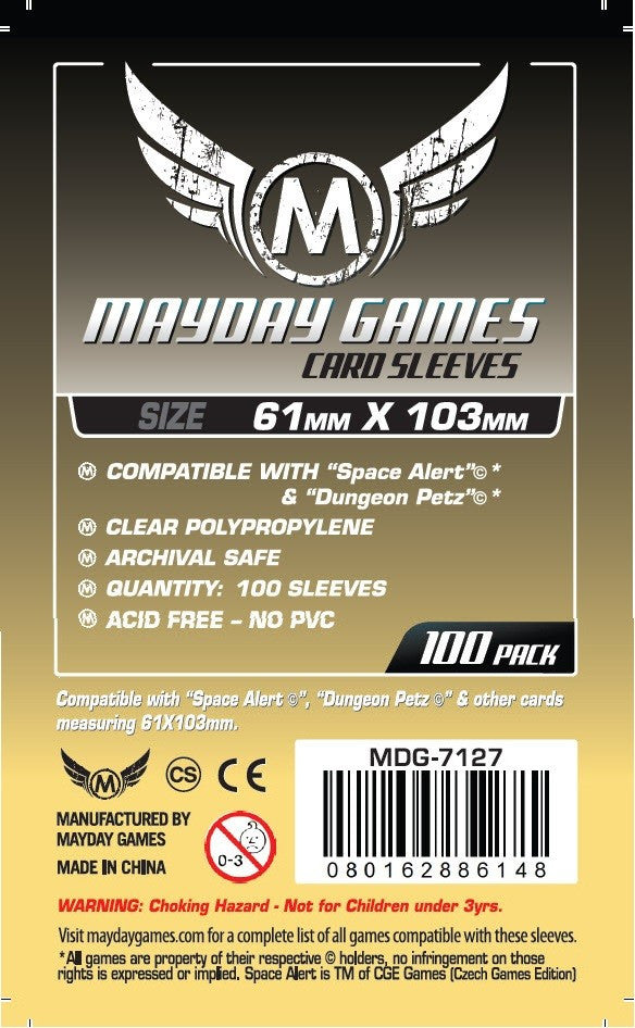Mayday Sleeves - "Space Alert" & "Dungeon Petz" Sized Card Sleeves