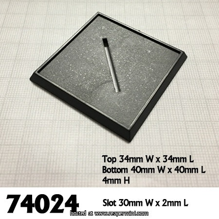 Reaper Miniatures - 40mm Square Plastic Base (10)
