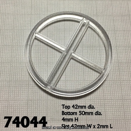 Reaper Miniatures - 2 Inch Round Transparent Flight Stand w/ Tall Flight Peg (5 bases, 5 pegs)