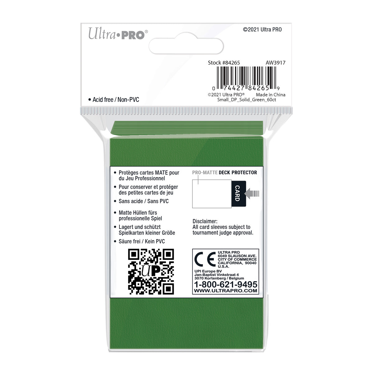 Ultra Pro - PRO-Matte 60ct Small Deck Protector® sleeves: Green
