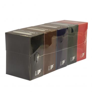 Ultra Pro Deck Box Bundle - 5 Dark Colors (Blue, Green, Black, Red and Brown)