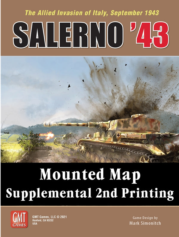 Salerno '43 Mounted Map, Supplemental 2nd Printing