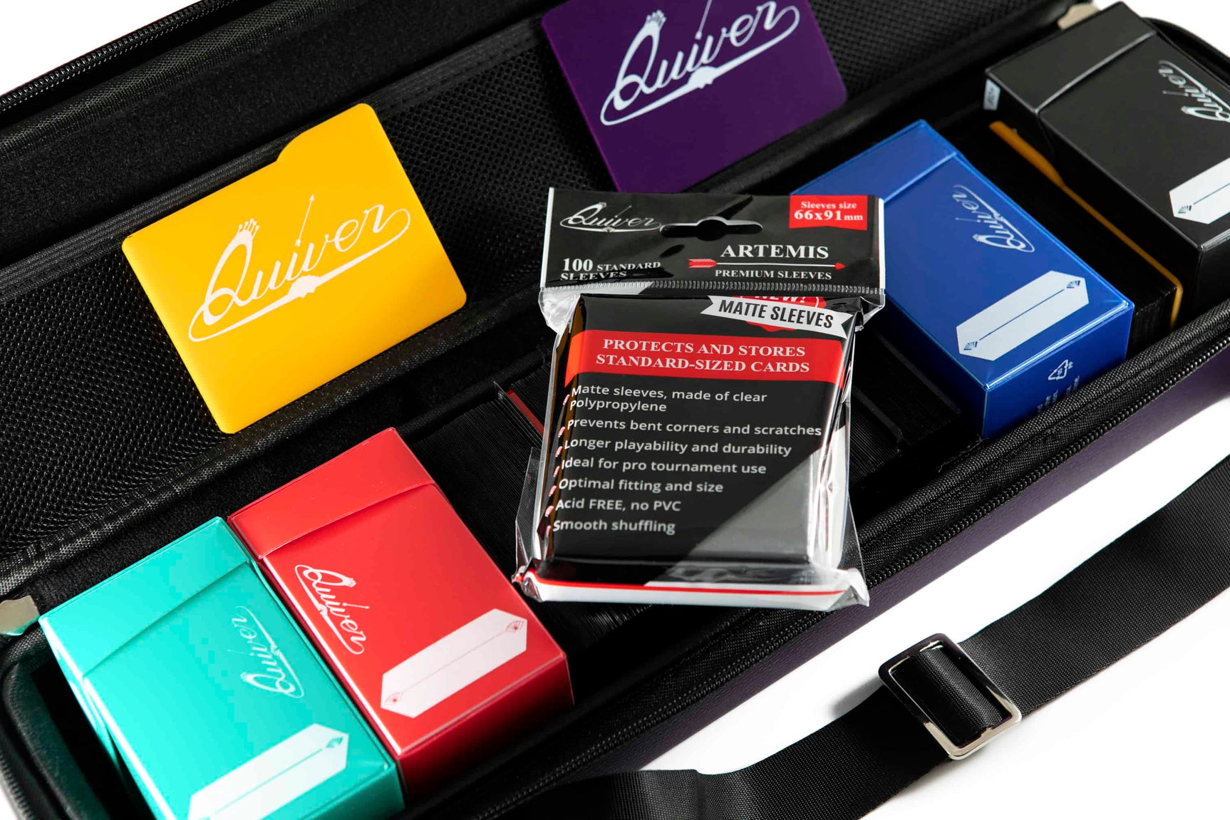 Quiver Sleeves: Artemis Black Sleeves - Matte (100)