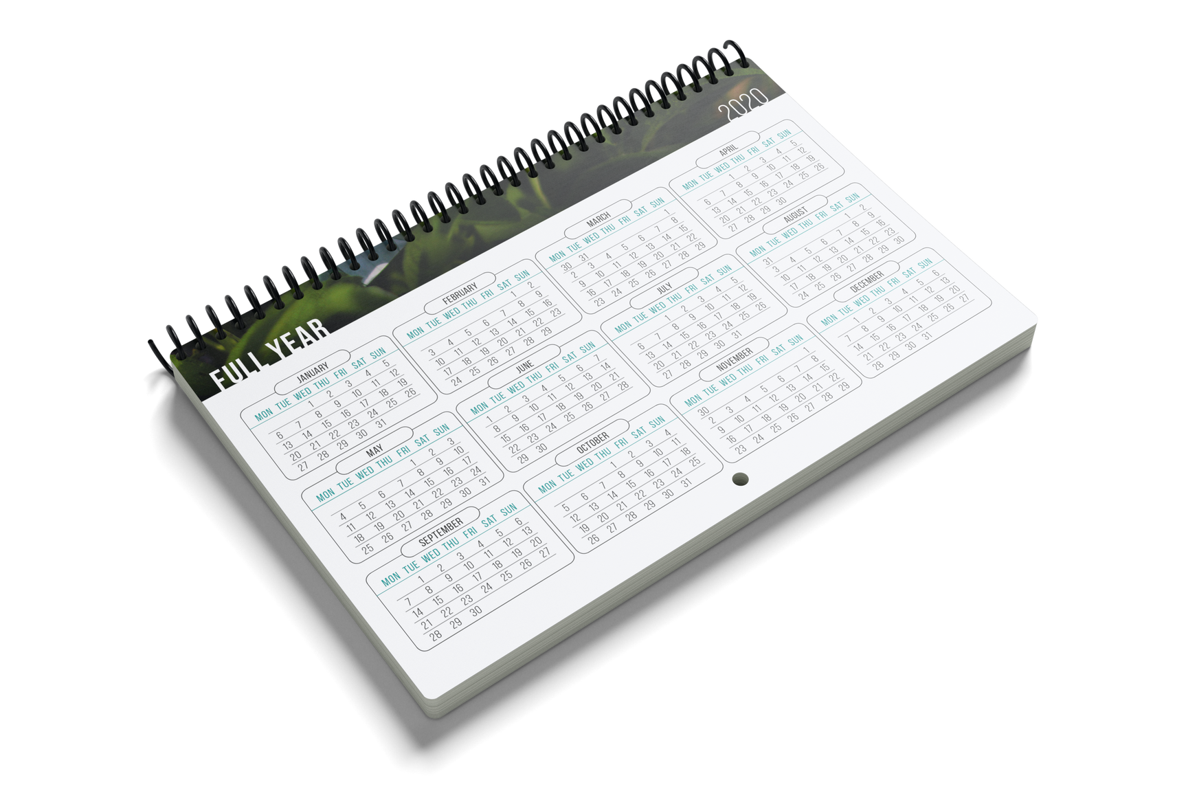 Board Game Calendar (Year 2020)