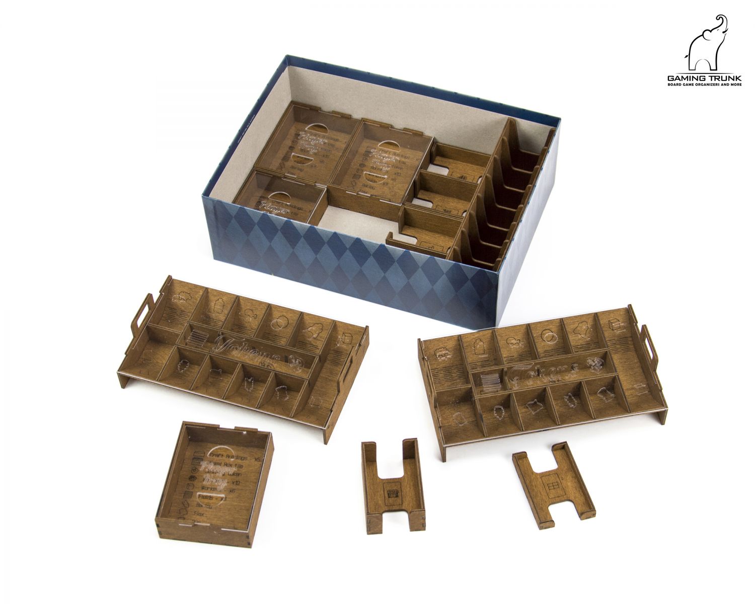 Gaming Trunk - Holledau Organizer for Hallertau (Natural Unstained)