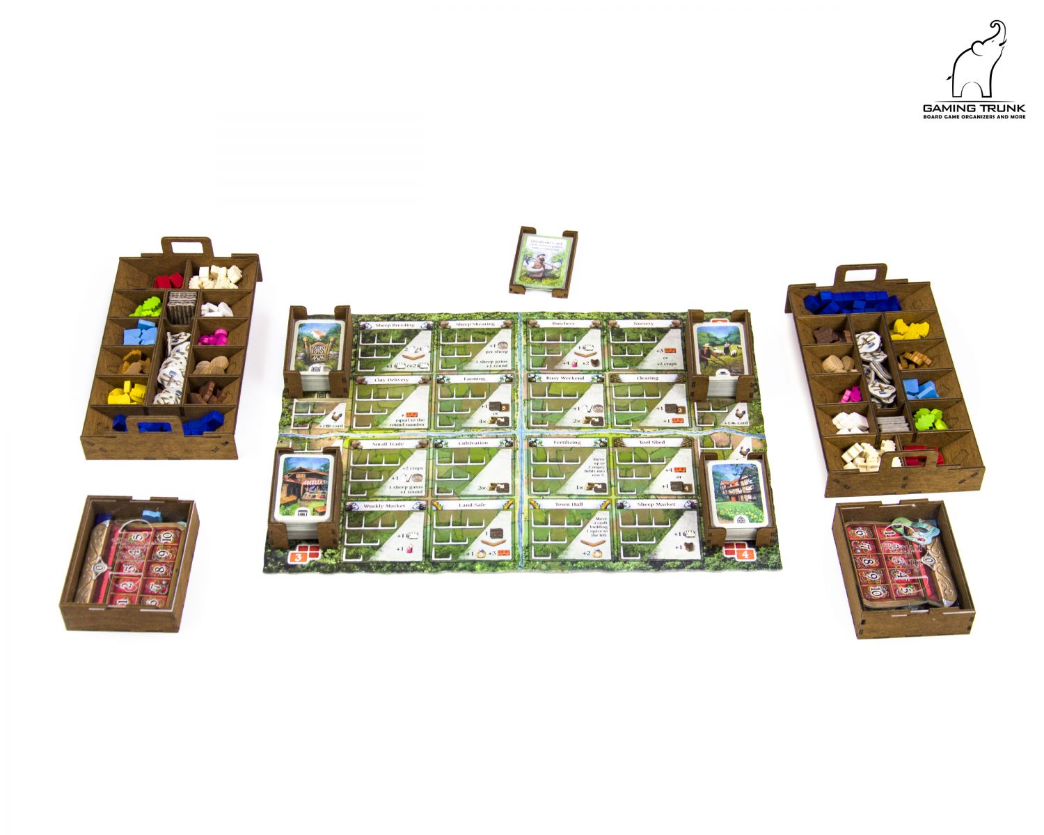 Gaming Trunk - Holledau Organizer for Hallertau (Natural Unstained)