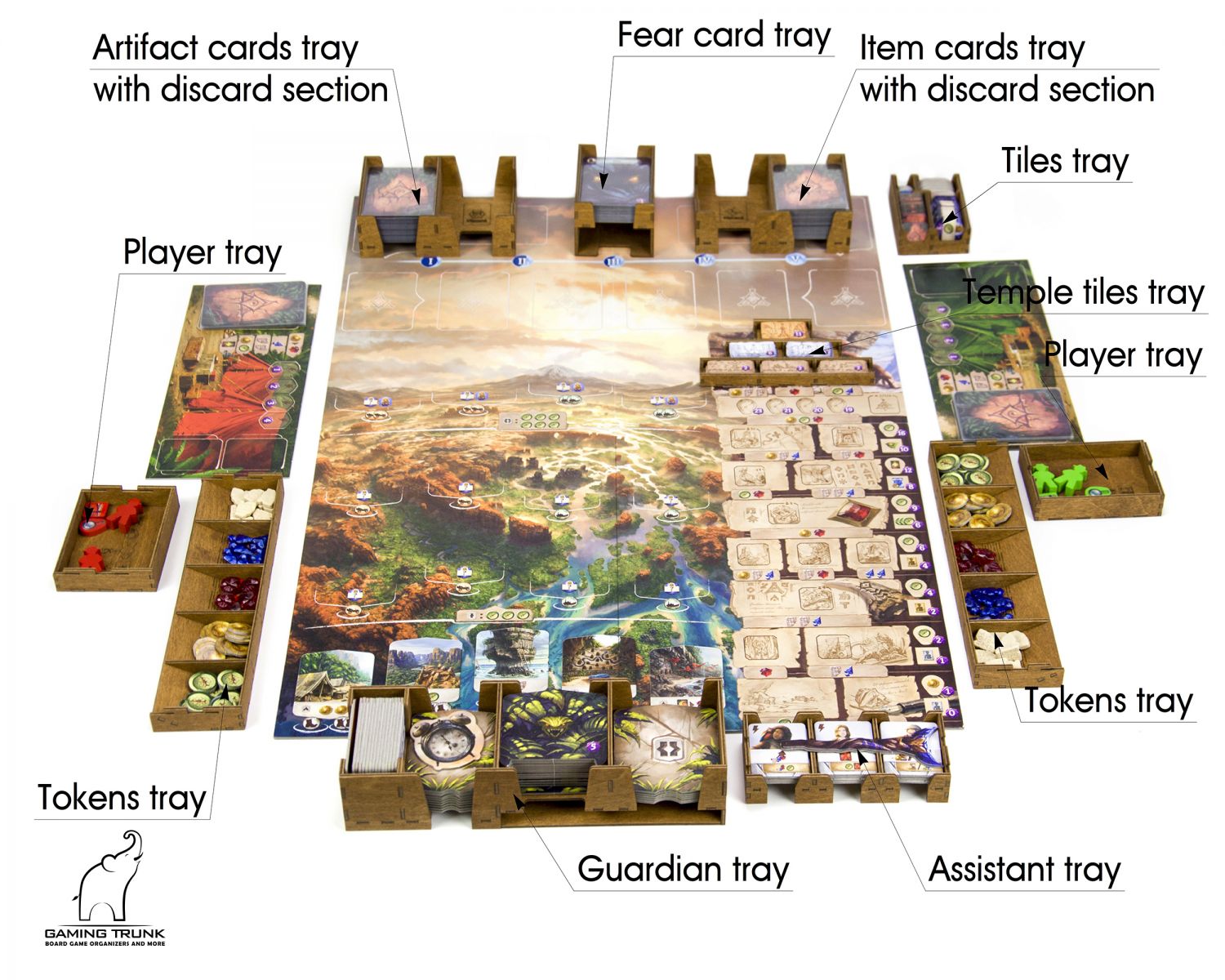 Gaming Trunk - Arnak Organizer for Lost Ruins of Arnak (Natural Unstained)