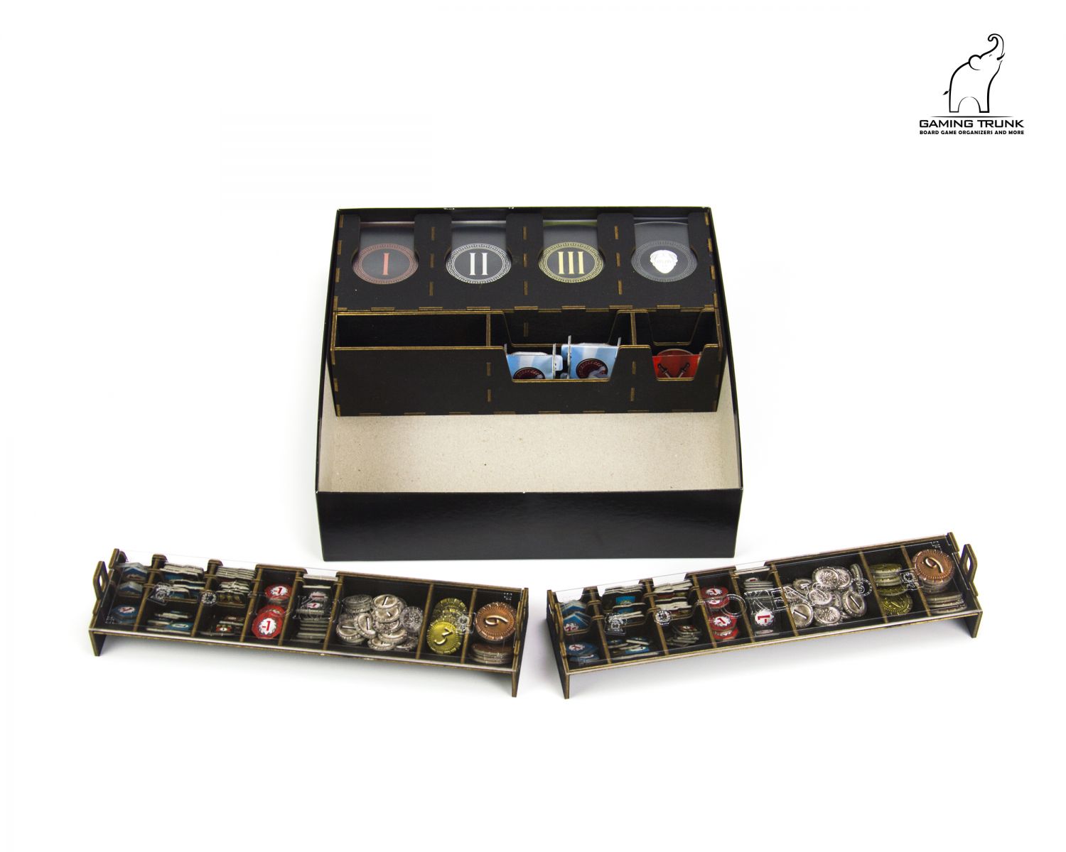 Gaming Trunk - Wonderment Organizer 2nd Edition for 7 Wonders (Second Edition) (Black)