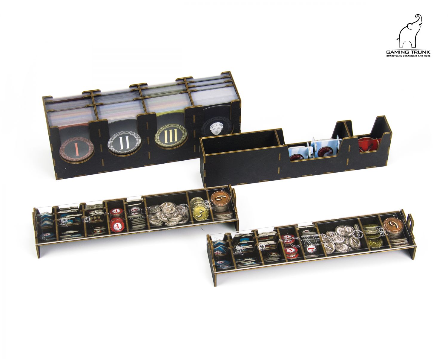 Gaming Trunk - Wonderment Organizer 2nd Edition for 7 Wonders (Second Edition) (Black)