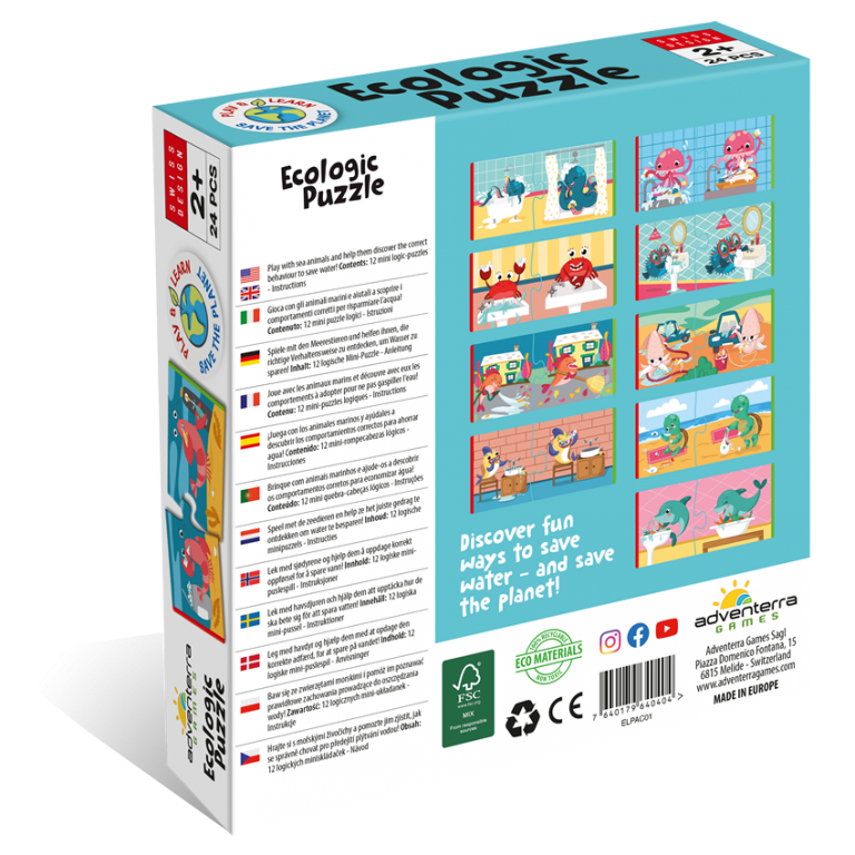 Puzzle - Adventerra Games - Ecologic Puzzle: Saving Water (24 Pieces)