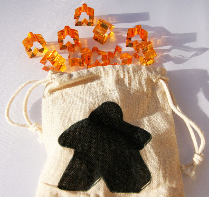 Carcassonne: Meeple - Set of 10 (Transparent Orange)