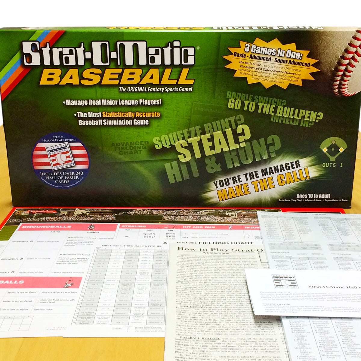 StratOMatic Baseball Hall of Fame Game Board Game Bliss