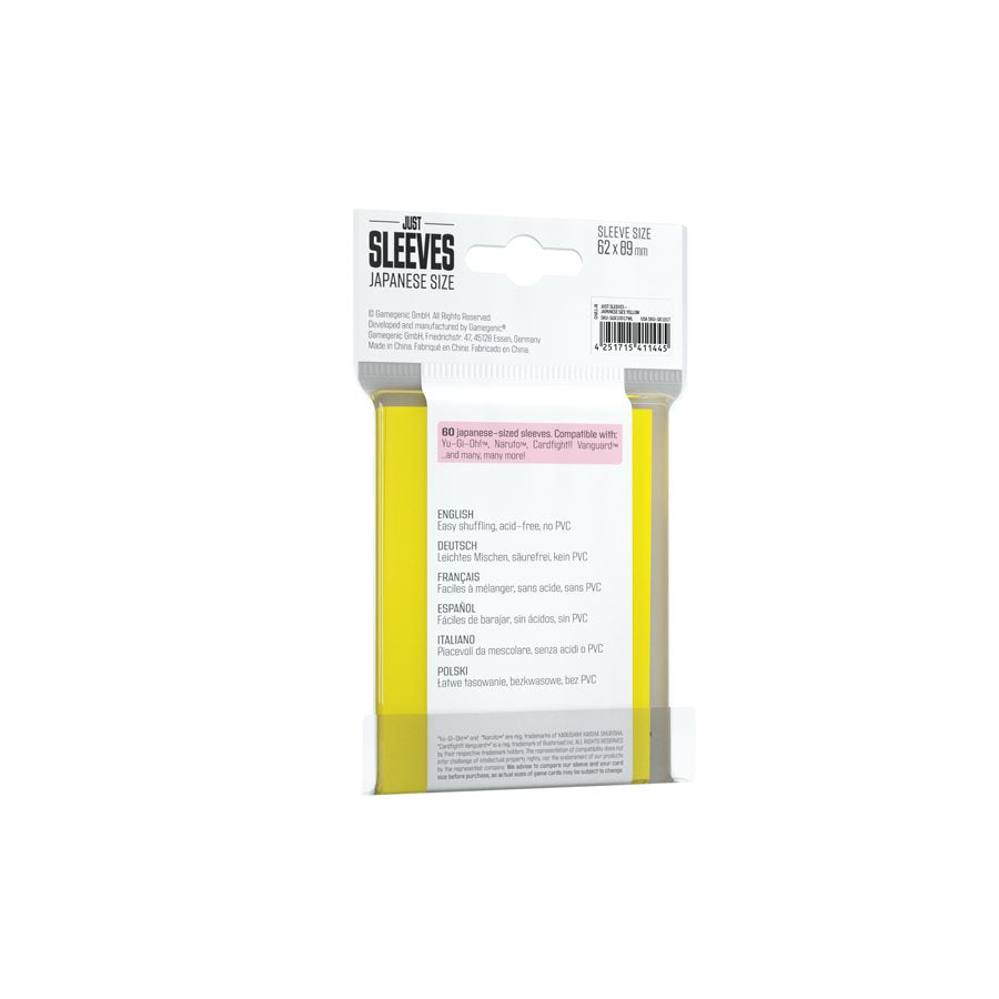 Just Sleeves: Japanese Size - Yellow (60ct)