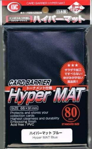 KMC Card Barrier: Hyper Matte Sleeves - Blue (80)