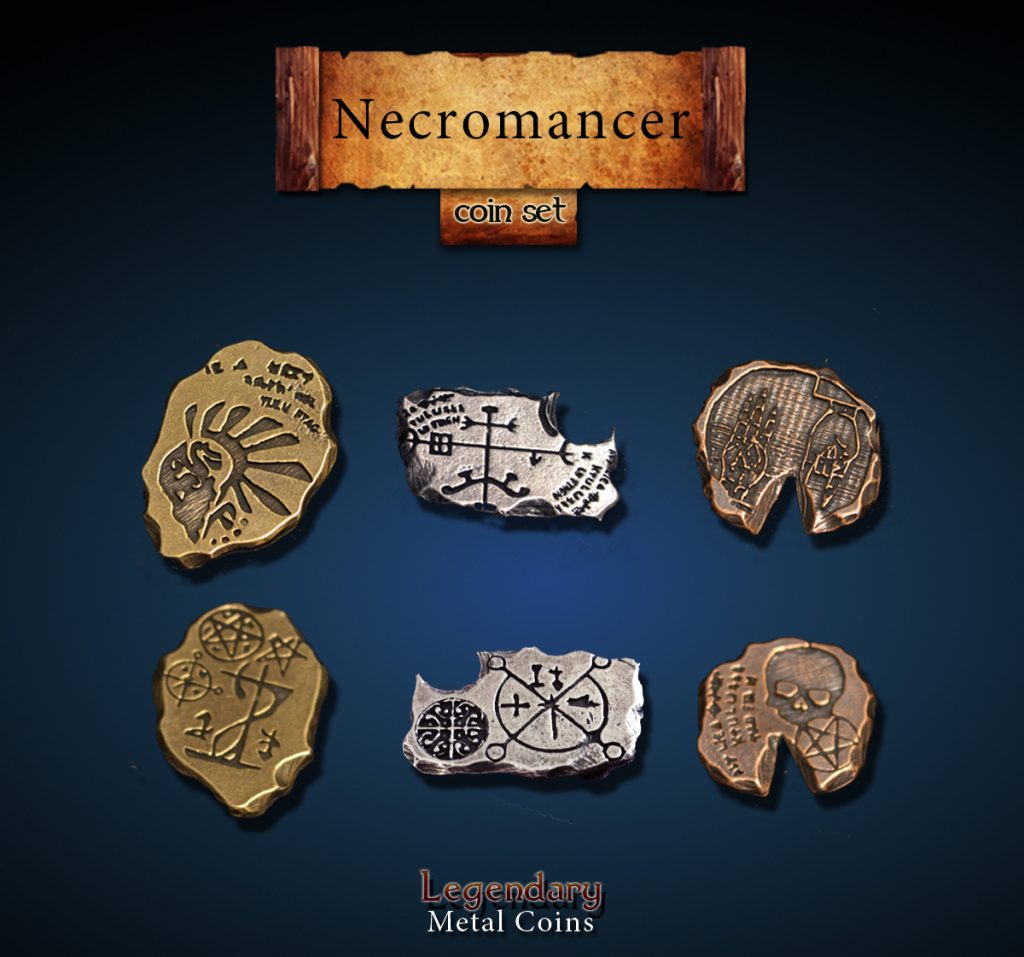 Legendary Metal Coins: Season 2 - Necromancer Coin Set (24 pcs)