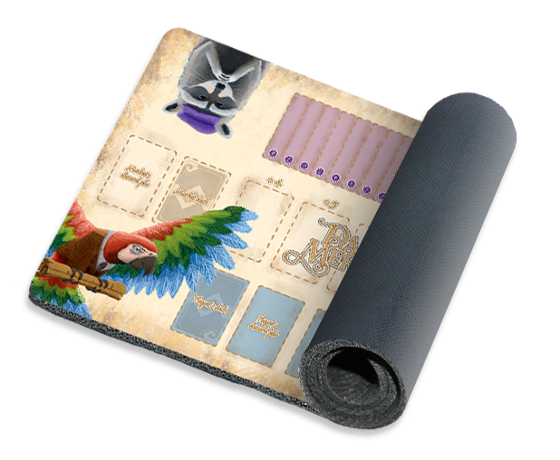 Dale of Merchants - 2 player play mat (Scarlet macaw & Northern raccoon)