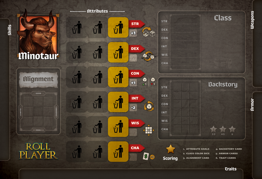 Roll Player: Minotaur Promo Punchboard