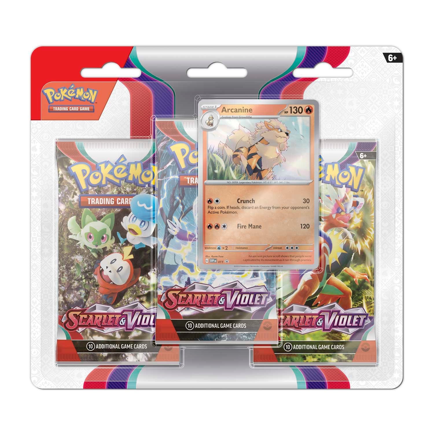 Pokémon - Scarlet and Violet: 3 Pack Blister - Arcanine