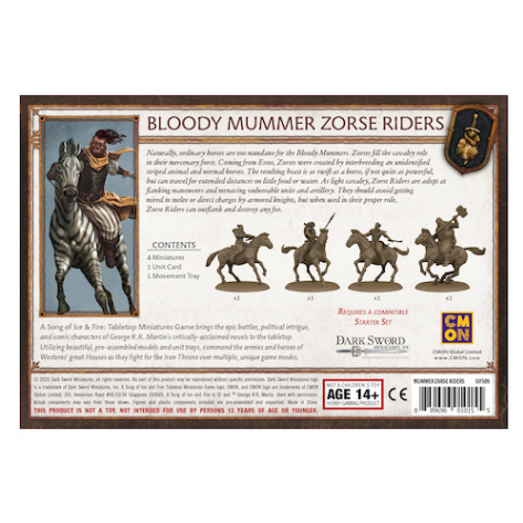 A Song of Ice & Fire: Tabletop Miniatures Game - Bloody Mummer Zorse Riders