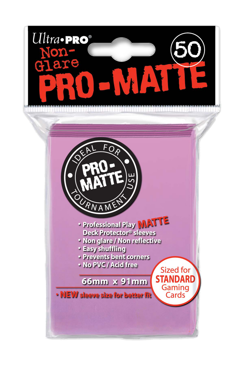 Ultra Pro - PRO-Matte 50ct Standard Deck Protector® sleeves: Pink