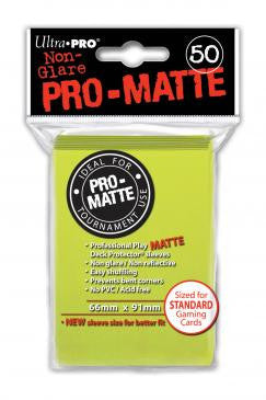Ultra Pro - PRO-Matte 50ct Standard Deck Protectors® sleeves: Bright Yellow