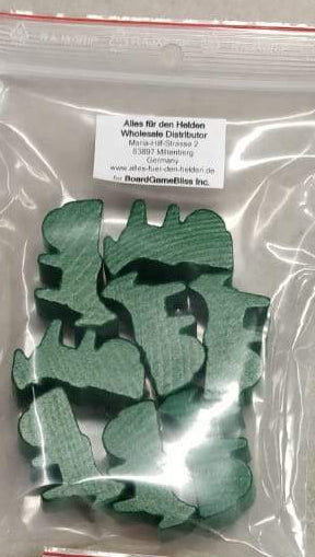 Tokens - Wooden Donkeys (Green)
