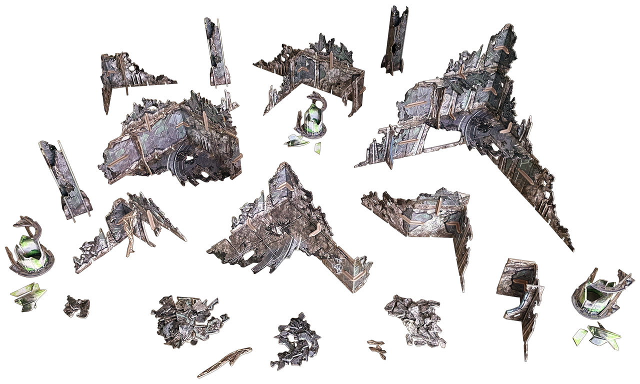 Battle Systems Scifi Terrain Ruined Catacombs Set (Import)