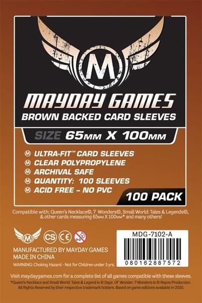 Mayday Sleeves - Magnum Copper "7 Wonders" Card Sleeves - Brown Backed