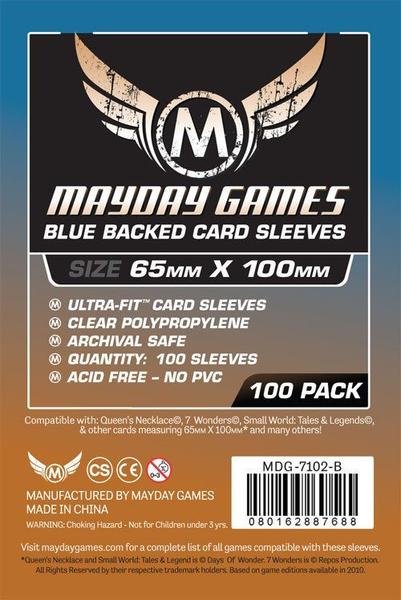 Mayday Sleeves - Magnum Copper "7 Wonders" Card Sleeves - Blue Backed