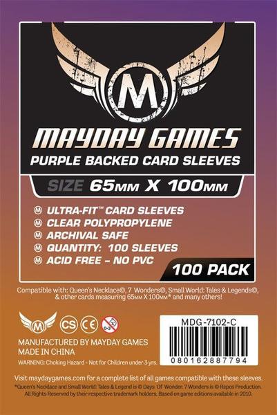Mayday Sleeves - Magnum Copper "7 Wonders" Card Sleeves - Purple Backed