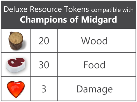 Top Shelf Gamer - Deluxe Token Bundle compatible with Champions of Midgard (set of 53)
