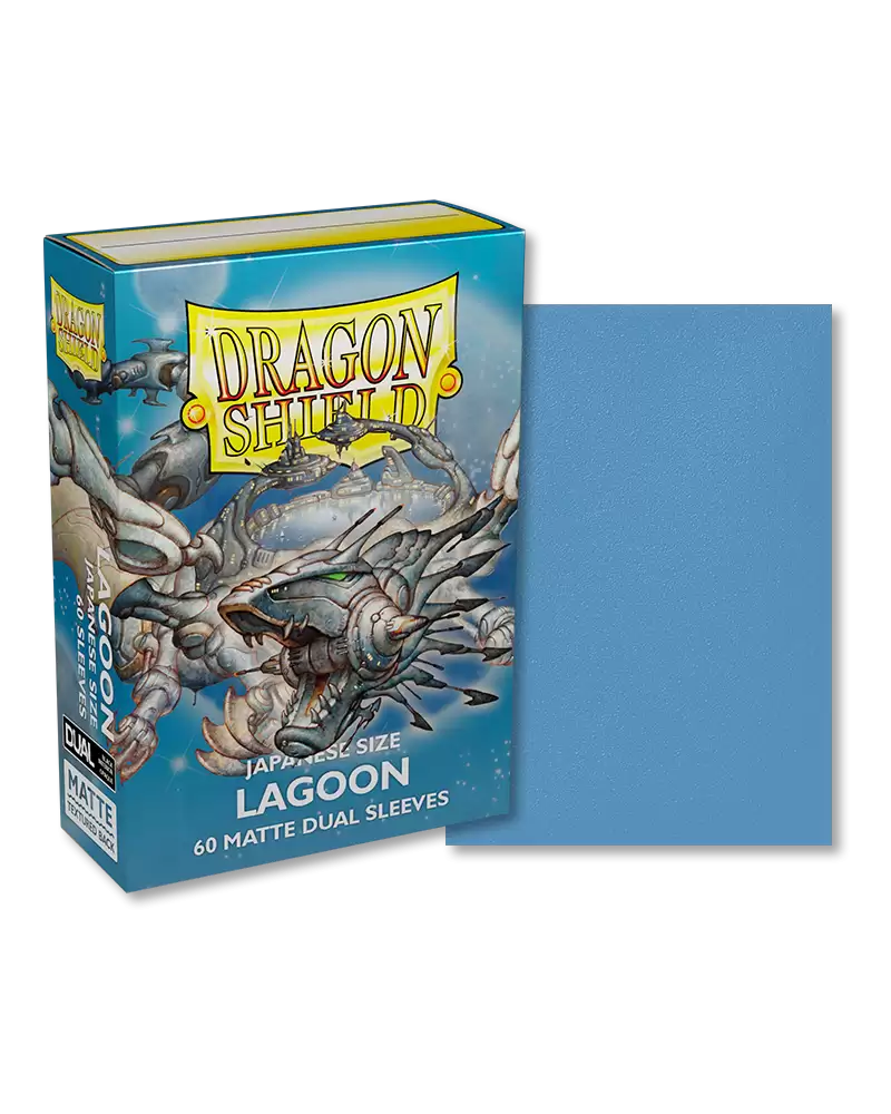 Dragon Shield - Japanese Size Matte Dual Sleeves: Lagoon (Blue) (60ct)