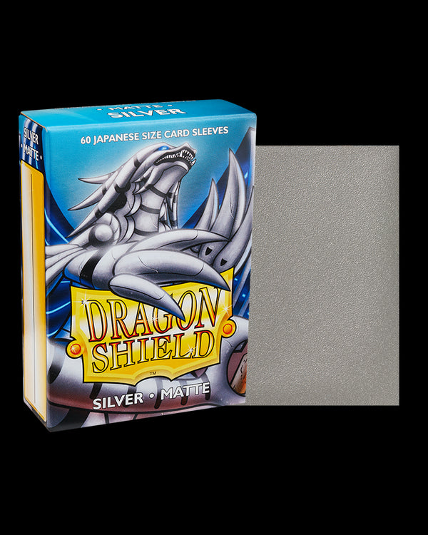 Dragon Shield - Japanese Size Matte Sleeves: Silver (60ct)