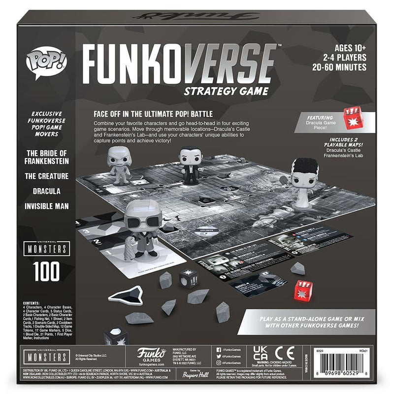 Funkoverse Strategy Game: Universal Monsters 100 (4-pack)