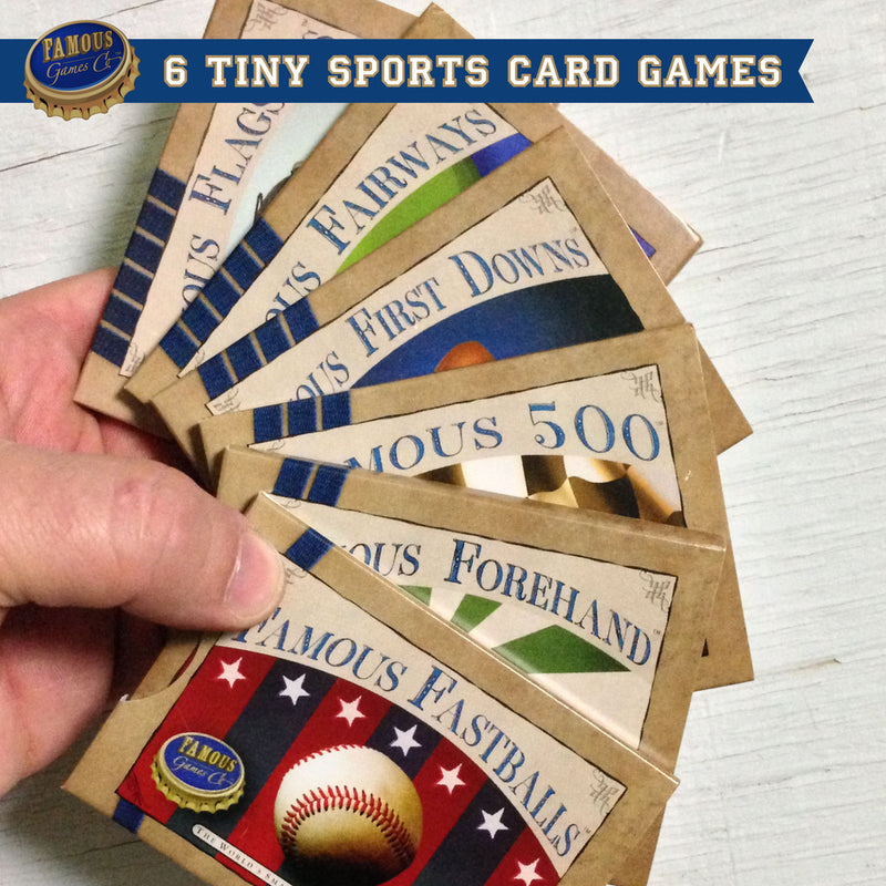 Famous Games - 6 Tiny Sports Card Games Bundle
