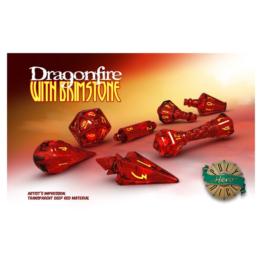PolyHero Dice: Wizard Dragonfire/Brim