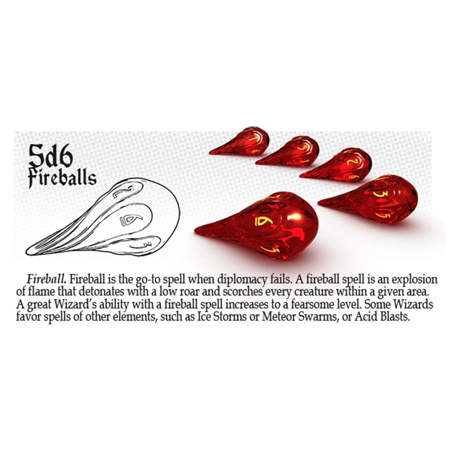 PolyHero Dice: 5d6 Fireballs