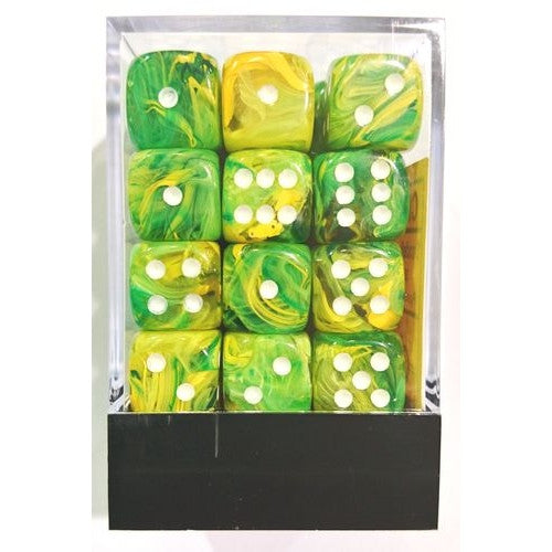 Chessex - 36D6 - Vortex - Dandelion/White