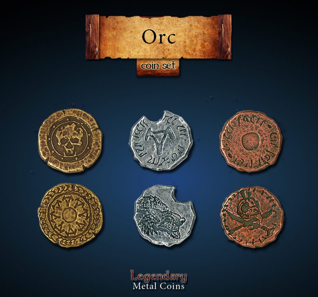 Legendary Metal Coins: Season 1 - Orc Coin Set (24 pcs)
