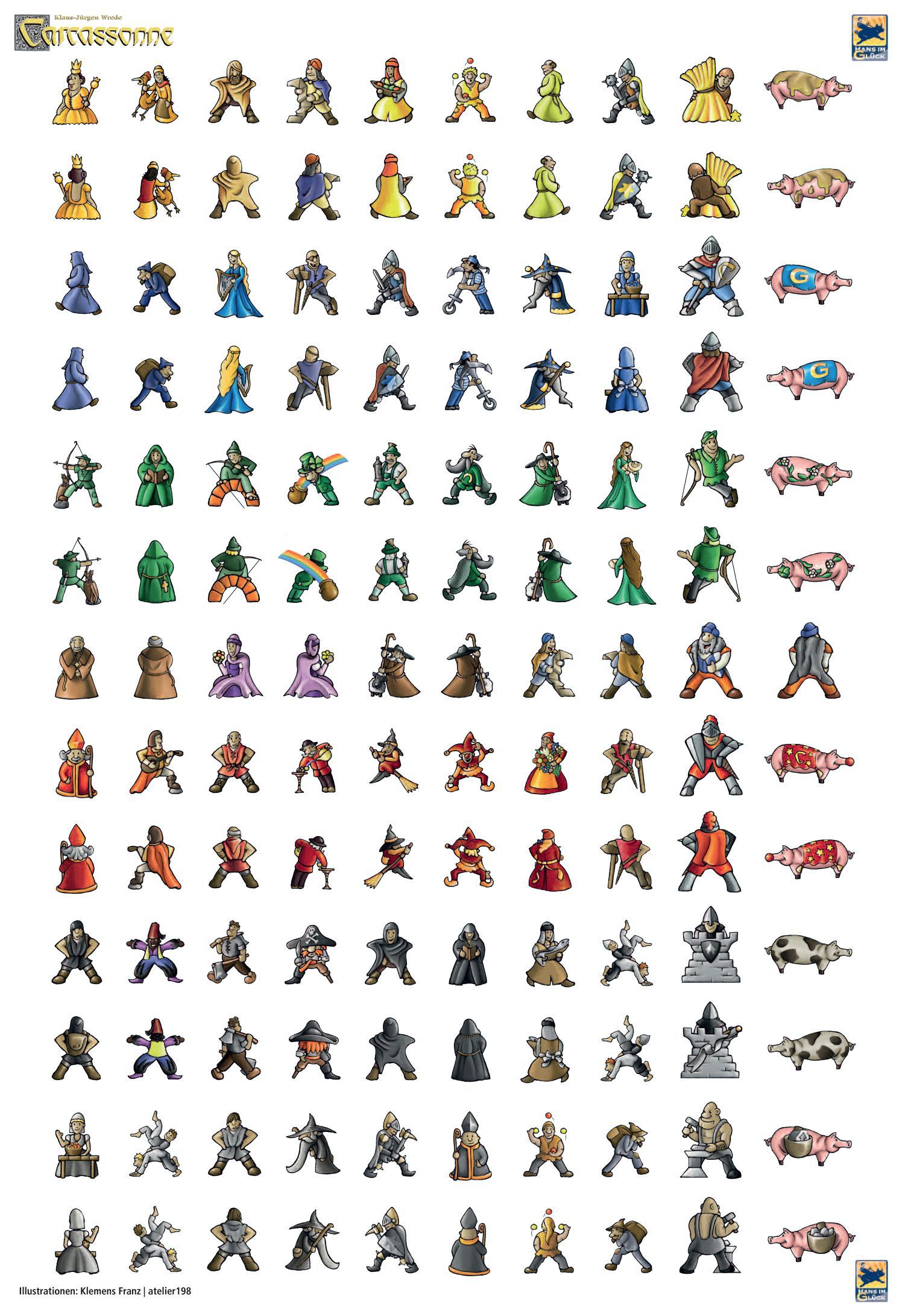 Carcassonne: Meeple Stickers