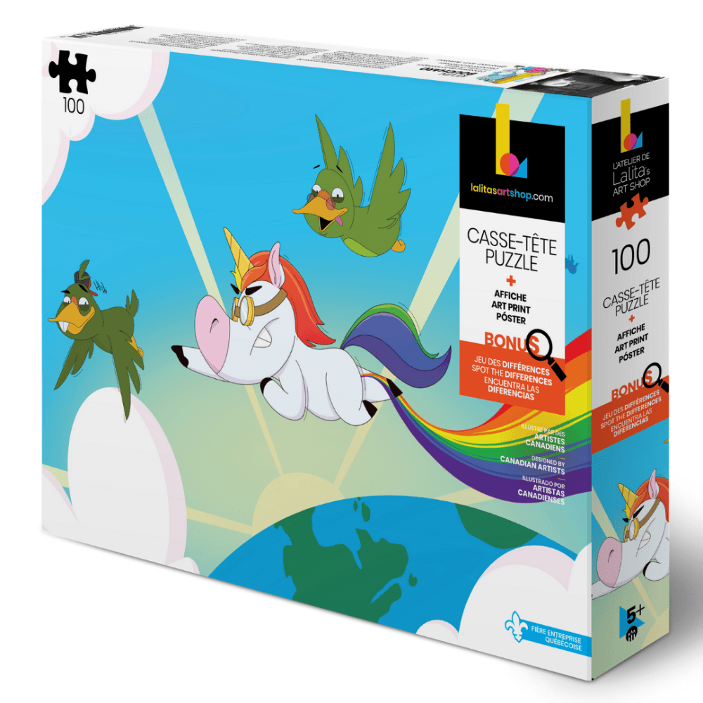 Puzzle - Lalita’s Art Shop - Puzzle: "Flying Unicorn" (100 Pieces)